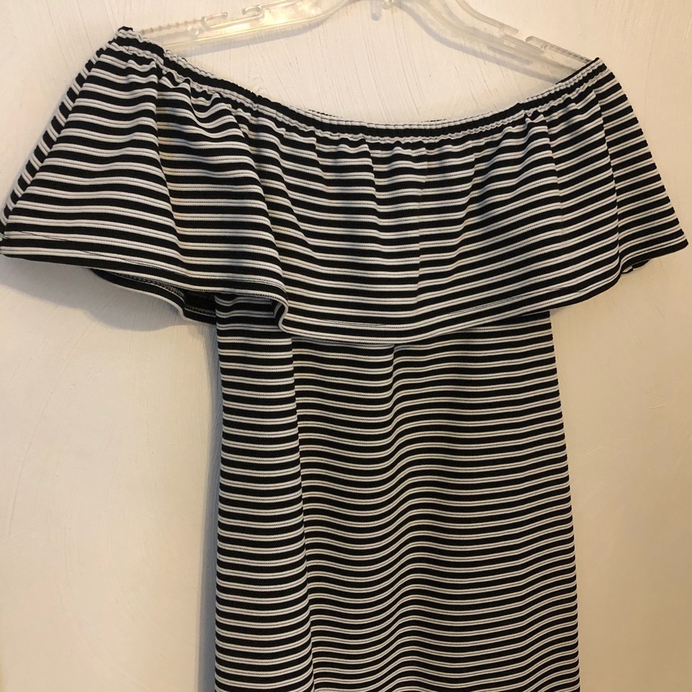 Cotton On Striped Off The Shoulder Dress - Picture 3 of 9
